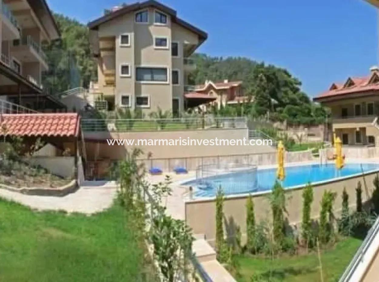 Super Luxury Duplex Apartment With Swimming Pool In Icmeler, Within The Site