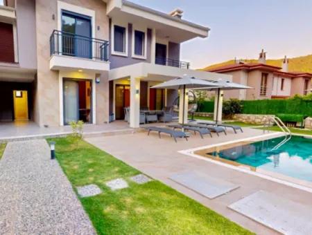 Ultra Luxury Daily Villa For Rent With Detached Swimming Pool, 3 Rooms, 1 Living Room, Garden In Marmaris Camli Neighborhood