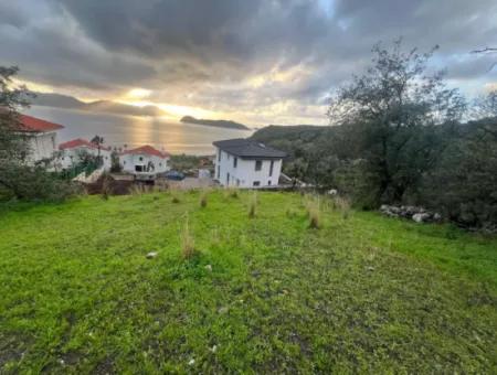 800M2 Land For Sale In Marmaris Söğüt Village With Sea View 2 Villas Zoned Or Suitable For Hotel Construction